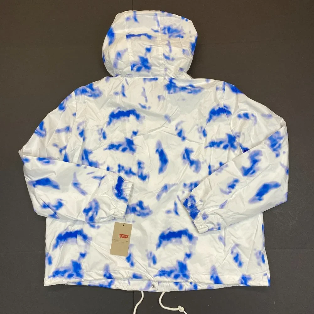Women's Levi's Lightweight Retro Rain Slicker Jacket - Blue Tie Dye - L - Picture 7 of 7